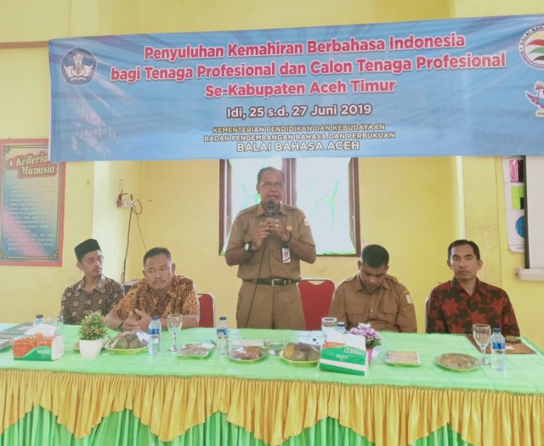 Guru SD Aceh Timur Ikuti Penyuluhan Bahasa Indonesia