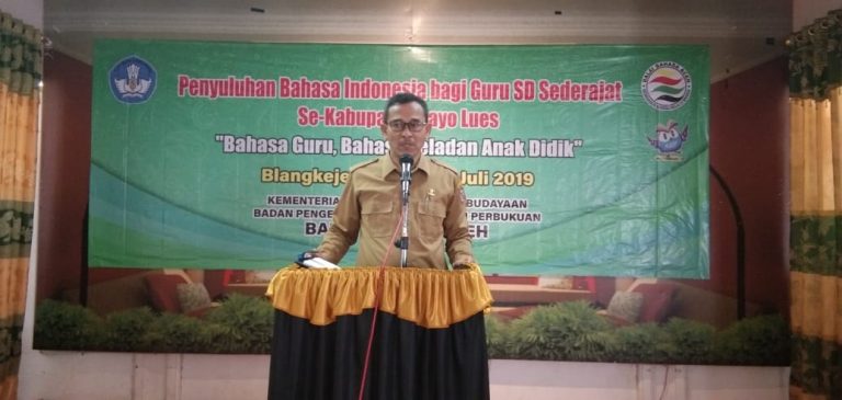 Kadis Pendidikan Gayo Lues Buka Penyuluhan Kebahasaan bagi Guru SD di Blangkejeren