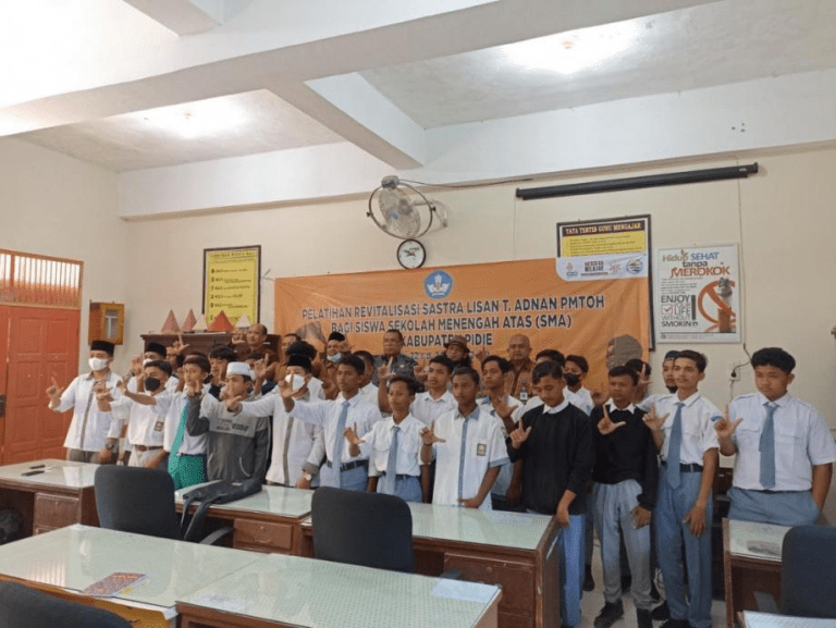 Pelatihan Sastra PMTOH di Kabupaten Pidie