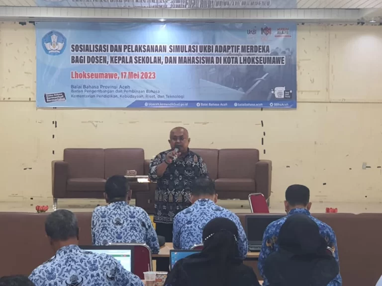 Sambutan Kepala Subbagian Umum Balai Bahasa Provinsi Aceh
