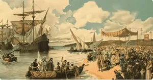 Kapal_Portugis_Berlabuh_di_Pantai
